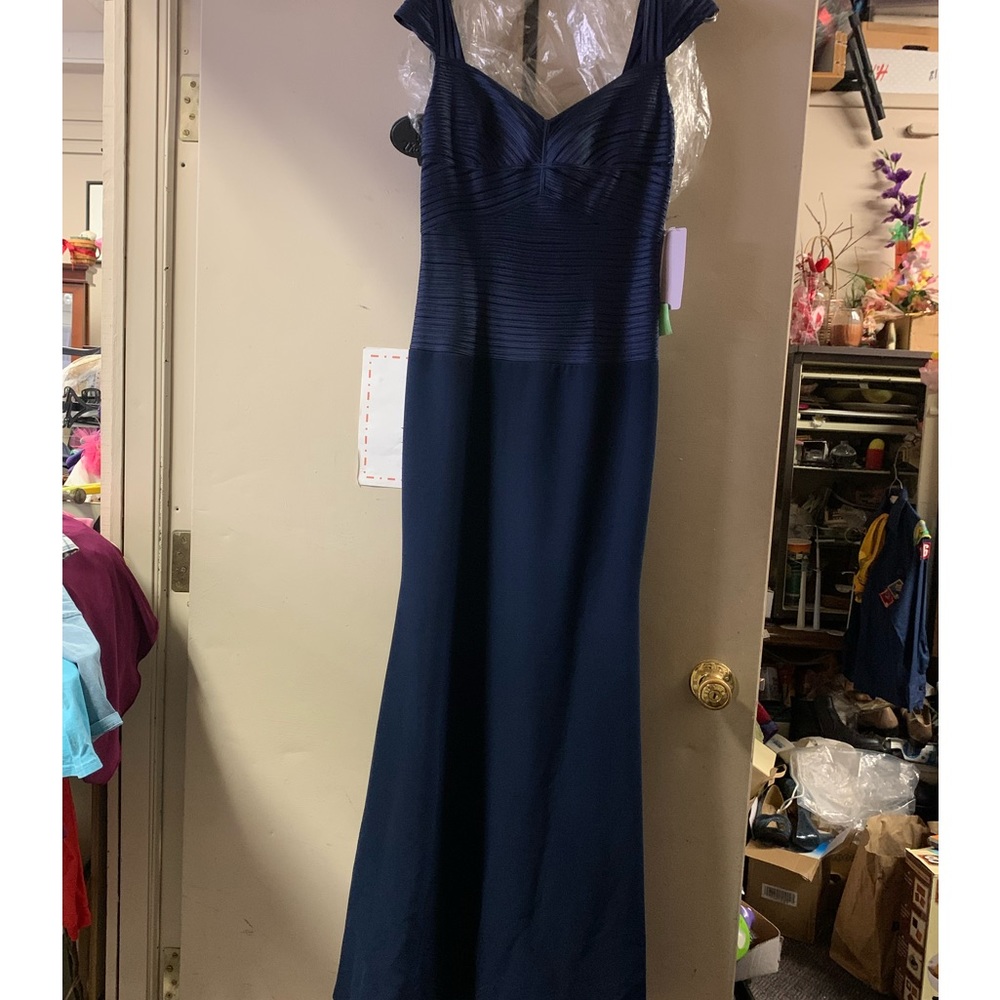 JS Collections floor length, fully lined mother of the bride gown